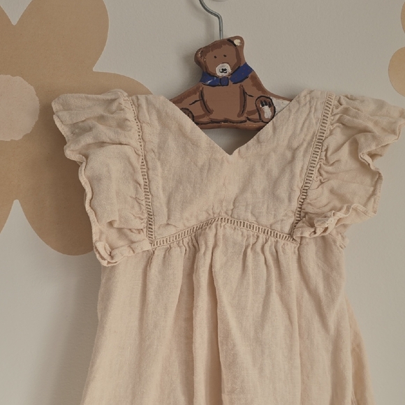 Zara Charming Cream Ruffle Toddler Dress - Picture 2 of 5